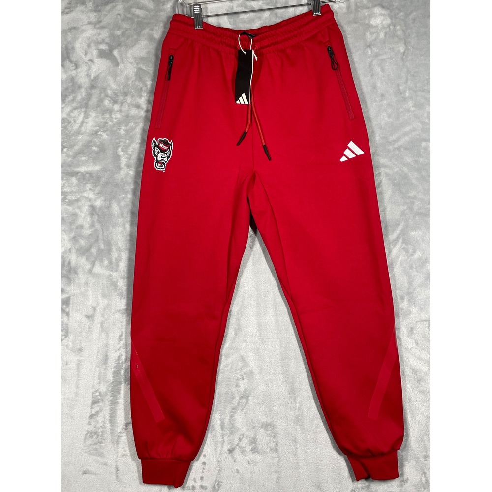 Adidas NC State Wolfpack ZNE Red Joggers Mens Small KE5752 Sample Sweatpants